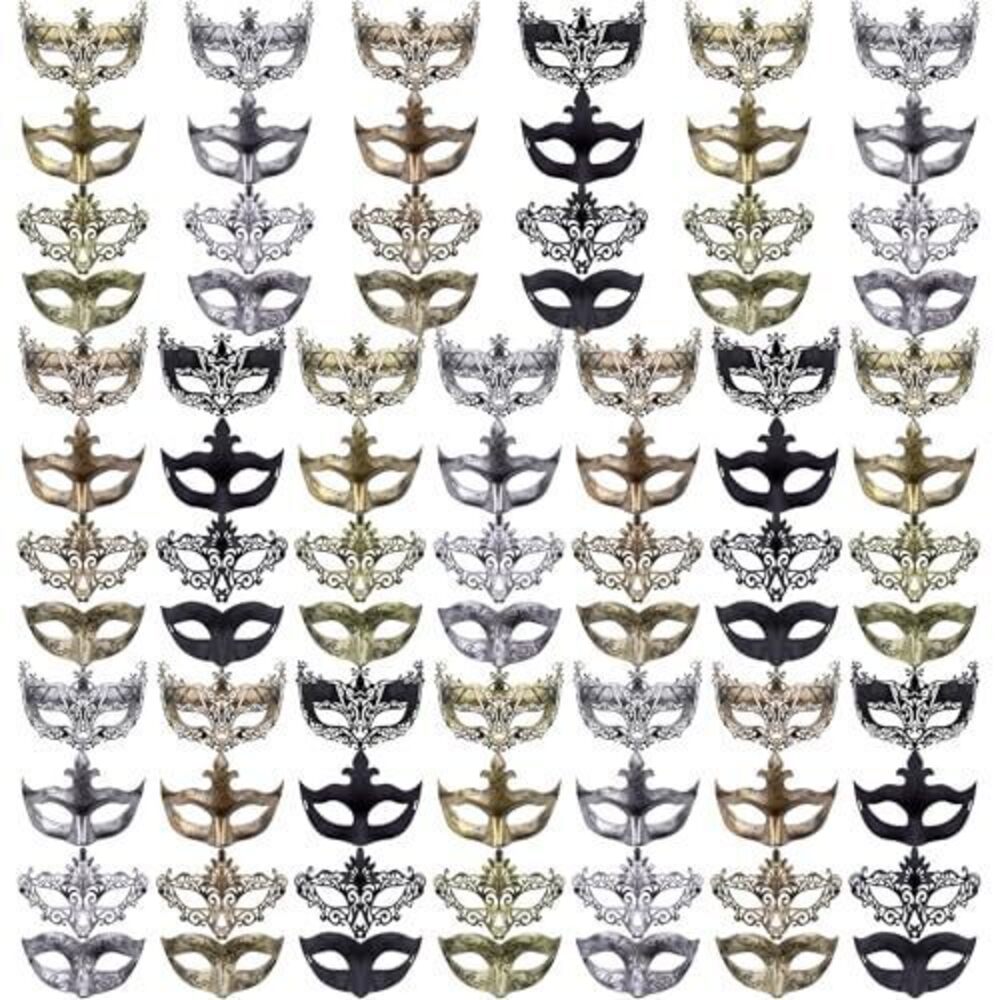6938 80 Pieces Masquerade Masks Vintage Antique Venetian Masks Fox Arrows
